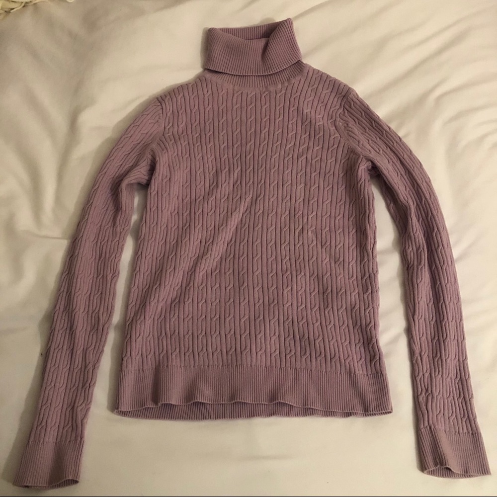 Talbots Cable Knit Turtleneck Sweater